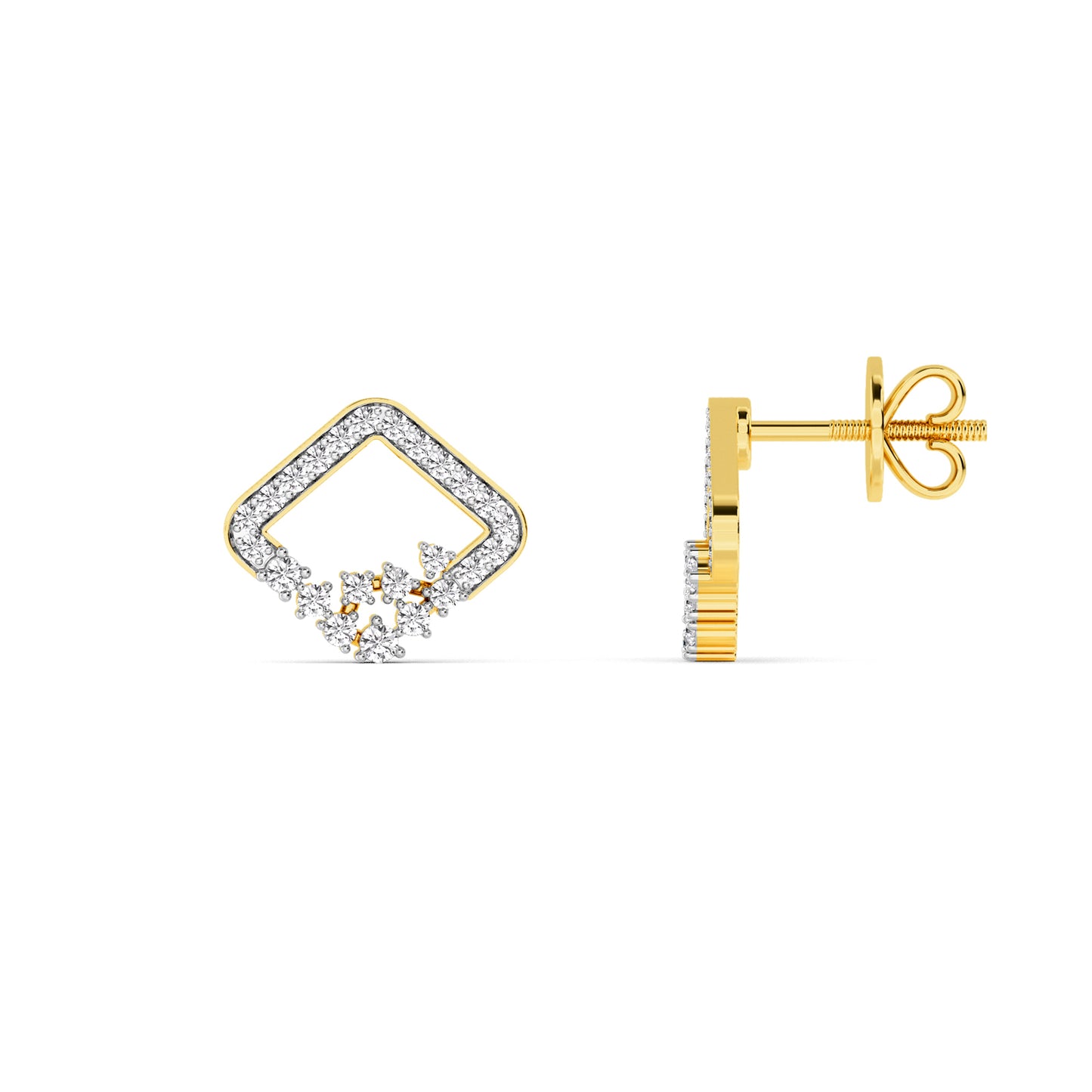 18KT Yellow Gold Diamond ER00150