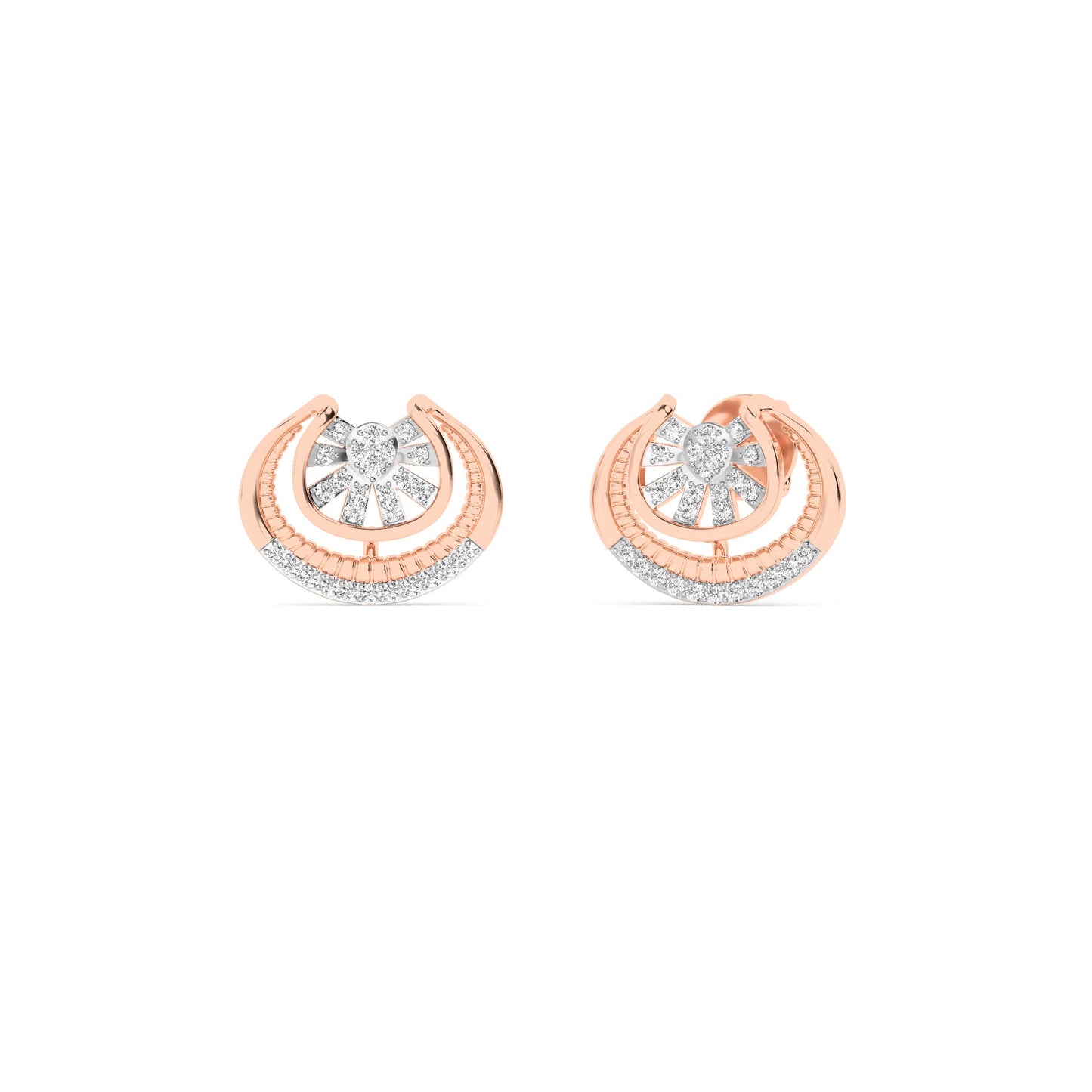 18K Rose Gold Diamond ER00176