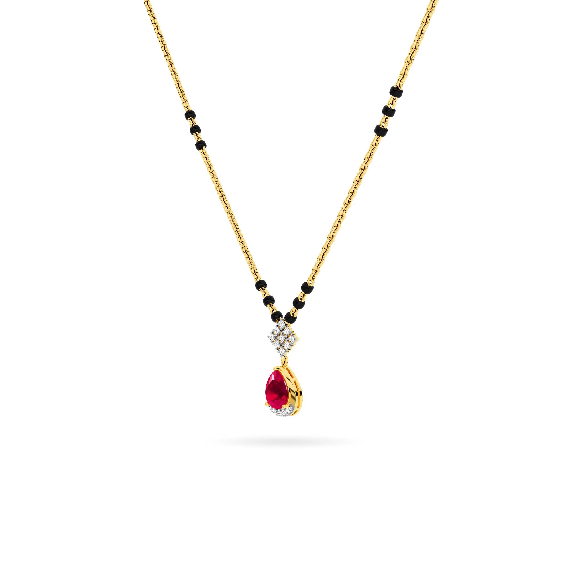 14KT Diamond Mangal Sutra PD00313