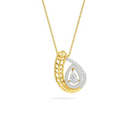 18KT Yellow gold Slider ladies pendant PD00114