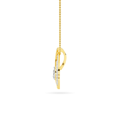18KT Yellow gold Slider ladies pendant PD00114