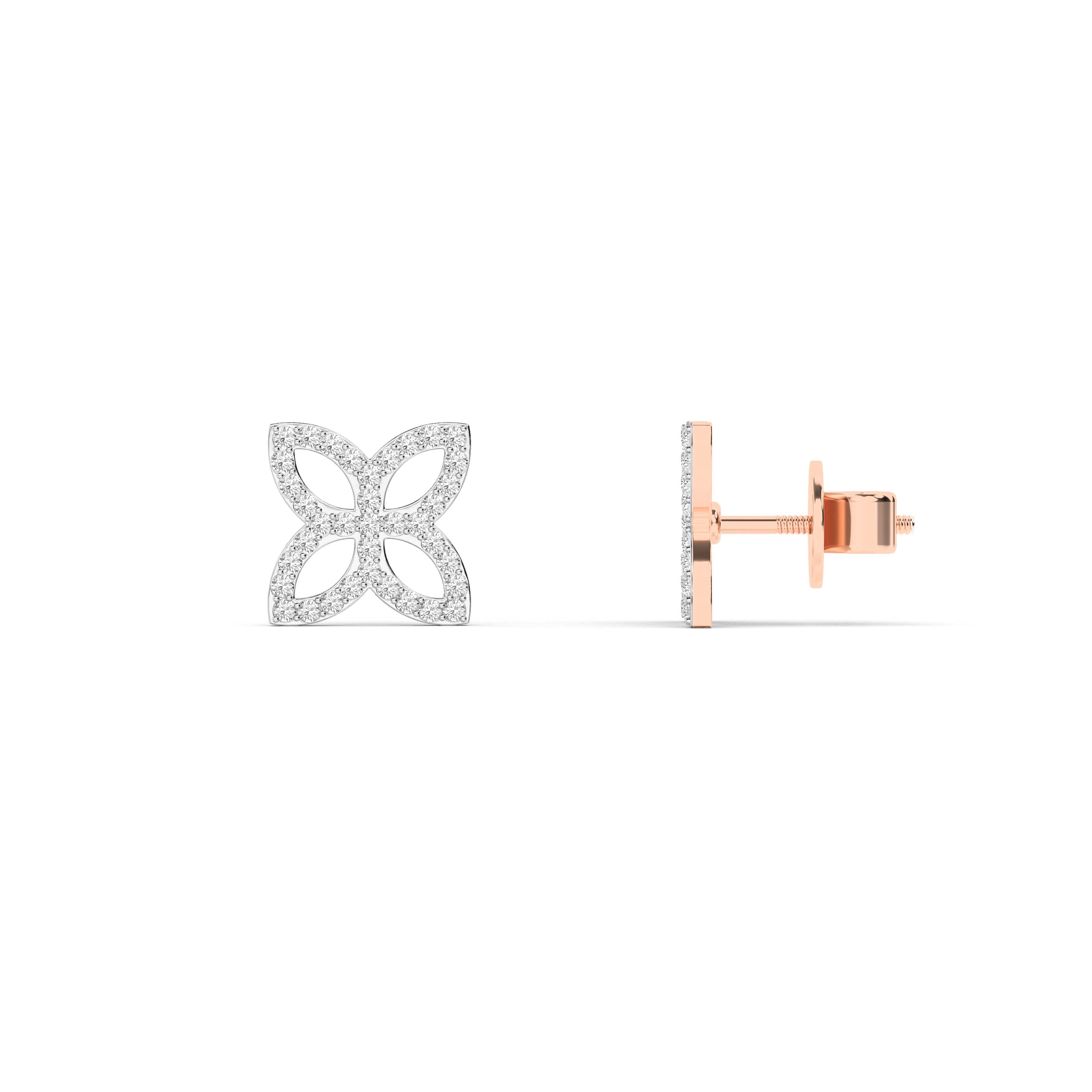 18KT Yellow Gold  Diamond Earring ER00181