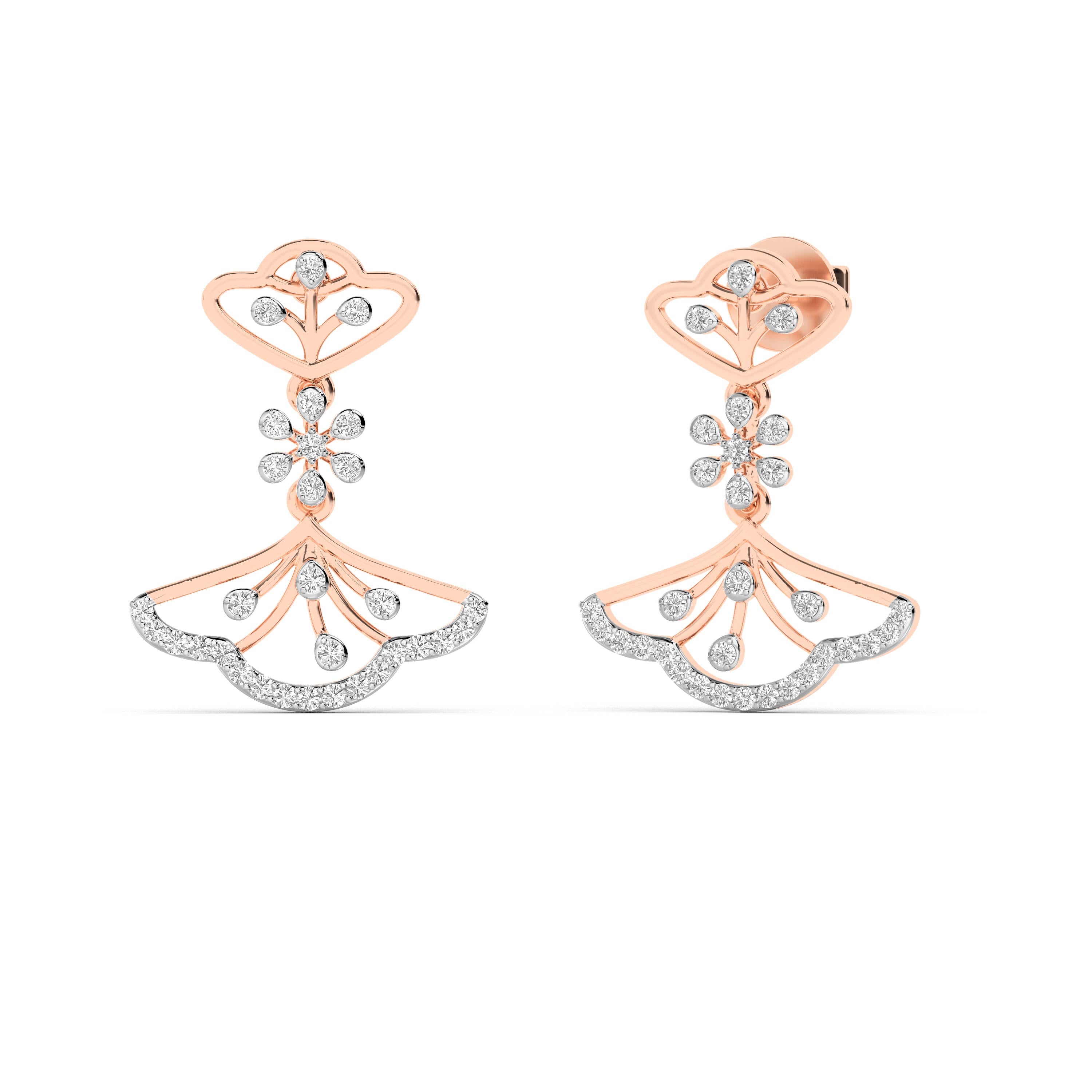 18K Rose Gold  Diamond ER00178
