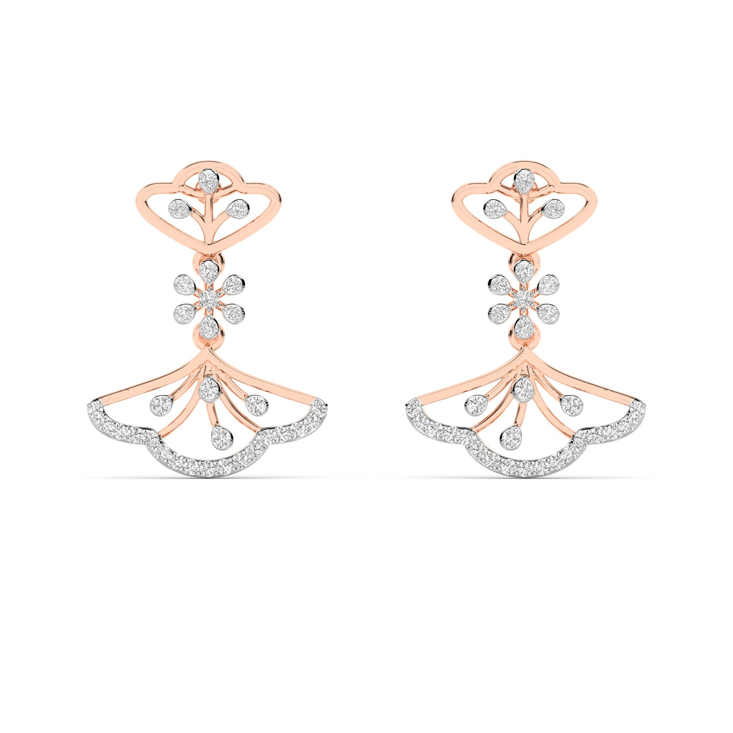 18K Rose Gold  Diamond ER00178