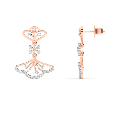 18K Rose Gold  Diamond ER00178
