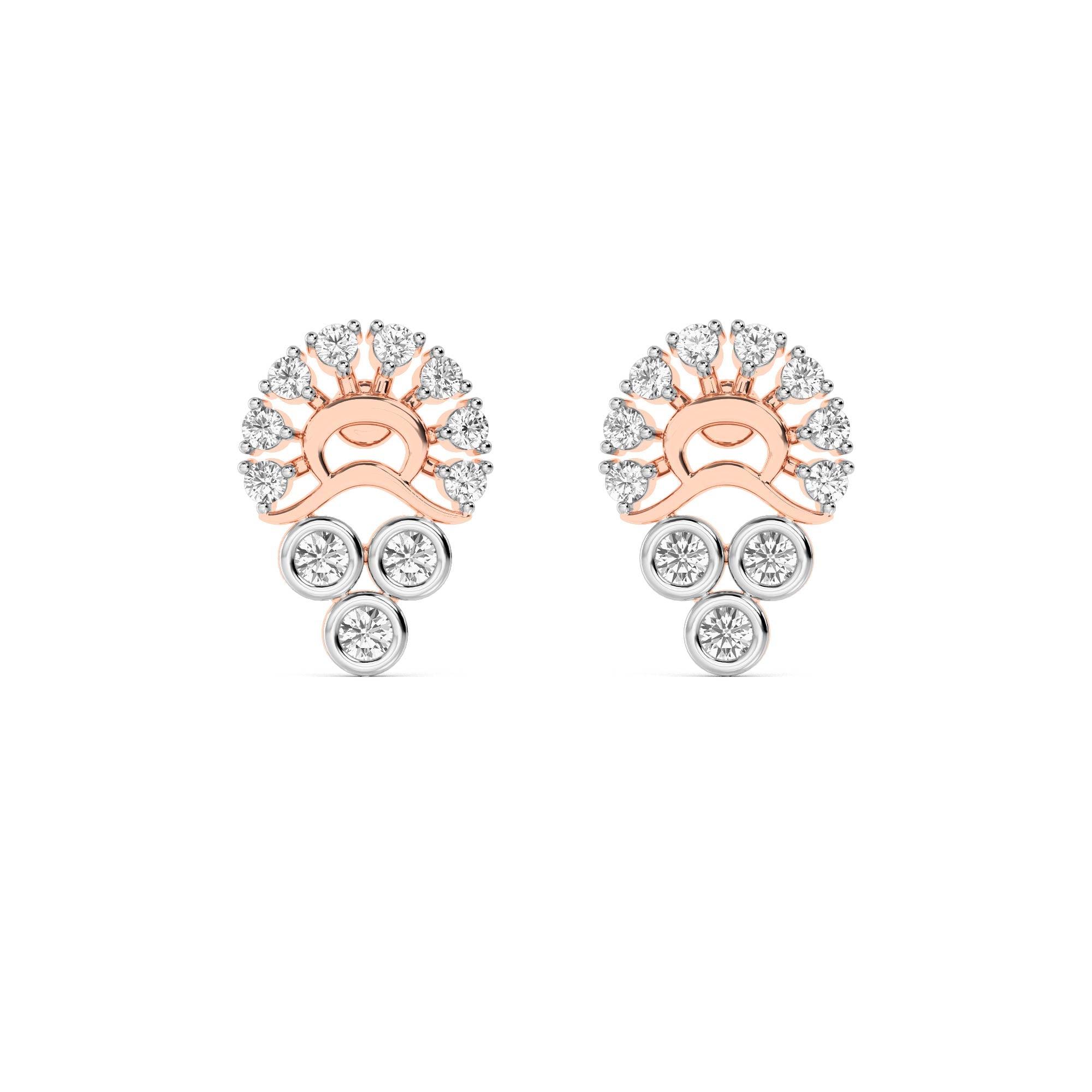 18K Rose Gold  Diamond ER00174