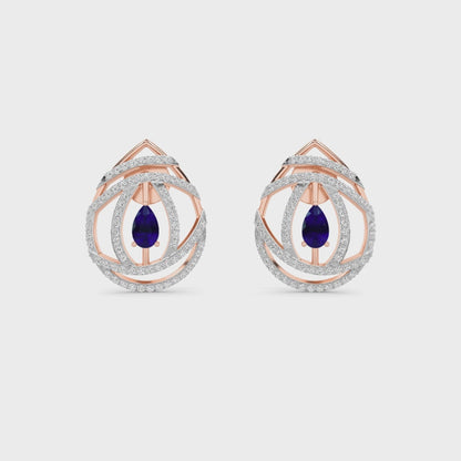 18KT Rose  Gold  Diamond Earring ER00170