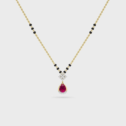 14KT Diamond Mangal Sutra PD00313